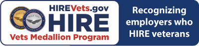 HIREVets.gov HIRE Vets Medallion
Program - Recognizing employers who HIRE veterans - version 1